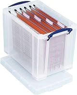 Really Useful Box 19 Litre Plastic Storage Clear with Clip Top Lid view 6
