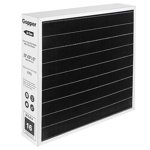 X7935 20X20X5 AIR FILTER MERV 16, REPLACEMENT MEDIA...