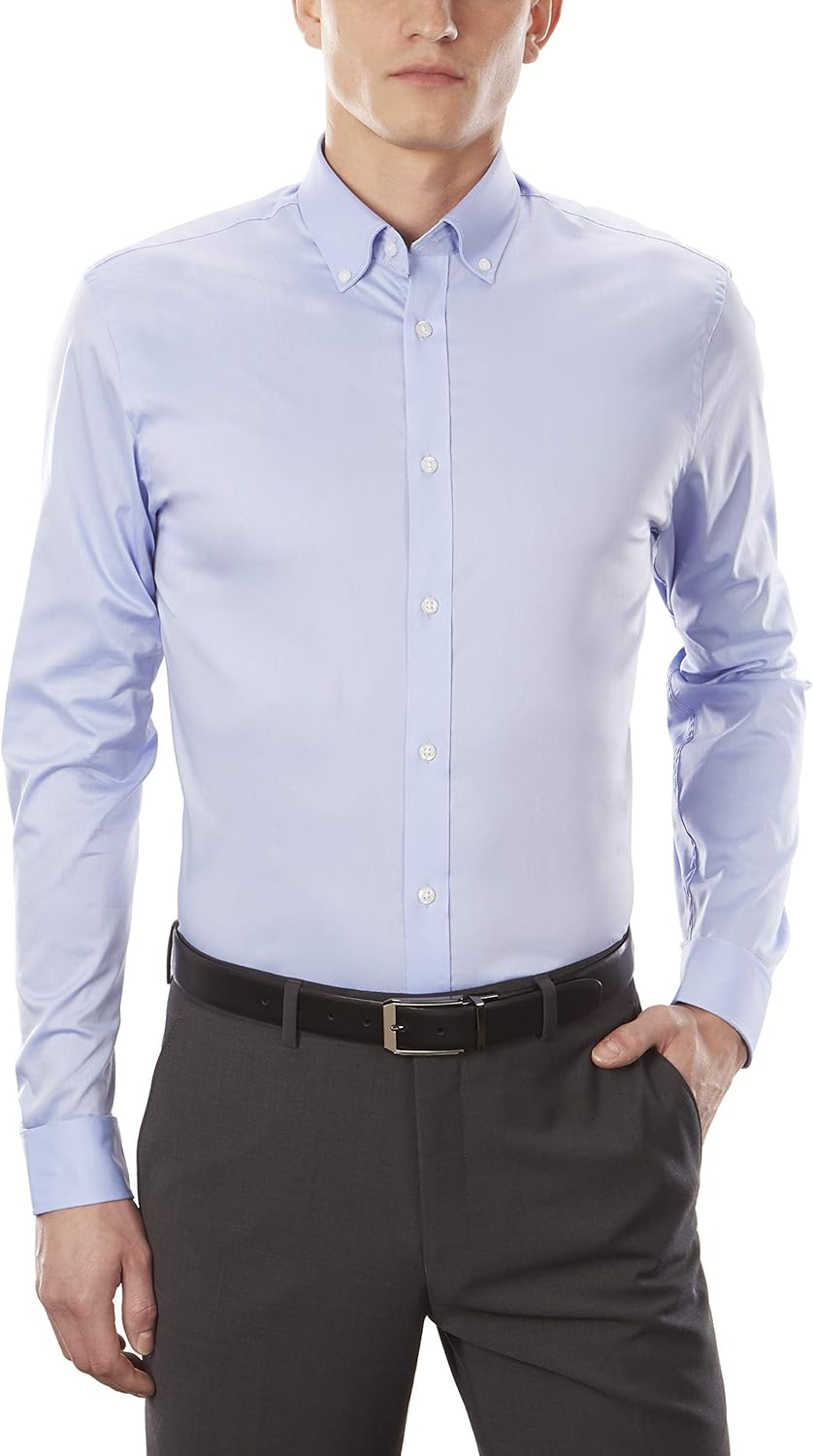 IZOD Men's Dress Shirt Slim Fit Stretch Cool FX Cooling Collar Solid at  Men’s Clothing store
