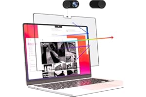 MAMOL Anti Blue Light Screen Protector for MacBook Air 13.6 Inch 2022-2024 (M2, M3), Mac Air 13.6" 2022 Eye Protection Blue Light Blocking Filter, High Definition/Anti Glare/Bubble Free
