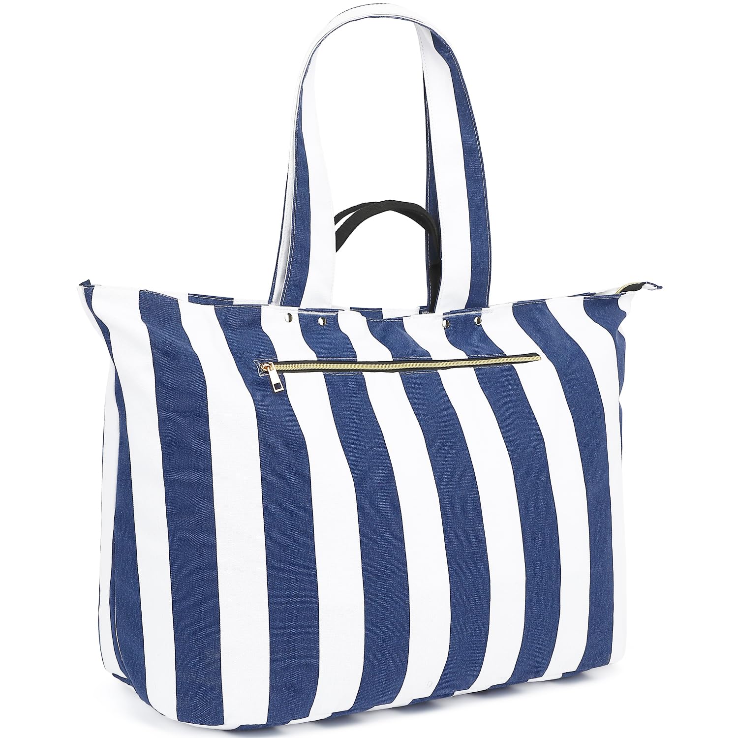 Photo 1 of Fammart Large Beach Bag for Women, Waterproof Travel Tote Bag with Lunch/Wet Pocket for Weekender, Sandproof, Zipper Closure