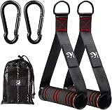 Slim Panda Exercise Handles Heavy Duty Resistance Band Attachments Black Red