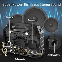 Hotec Wireless Bluetooth Portable PA Speaker