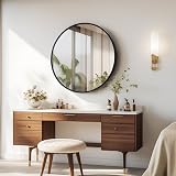 Amazing Tour 50cm Round Mirror Brushed Frame Wall Mounted Bathroom Mirror view 4