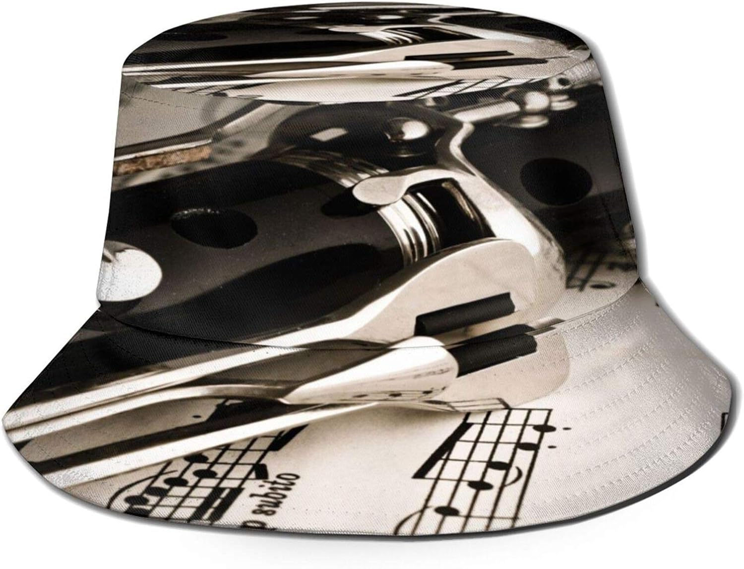 Tcerlcir Air Music Note Bucket Hat Unisex Outdoor Summer Cap