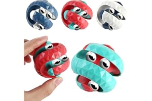TOMATONG 4Pcs Orbit Ball Toy,Fidget Cubes Top Spinning Toy, Track Infinite Flip Change Puzzle Games Toy for Kids Children Adults,Stress Relief Gifts for Easter Halloween Birthday Party Favor