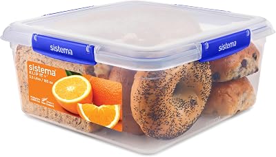 Sistema KLIP IT PLUS 5.5L Airtight Food Storage Container - Stackable, BPA-Free