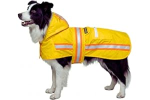 Waterproof Dog Raincoat with Two-Tone Reflective Trim, Windproof Seam-Sealed Full-Body Rain Jacket Dry Suit for XSmall to Lar