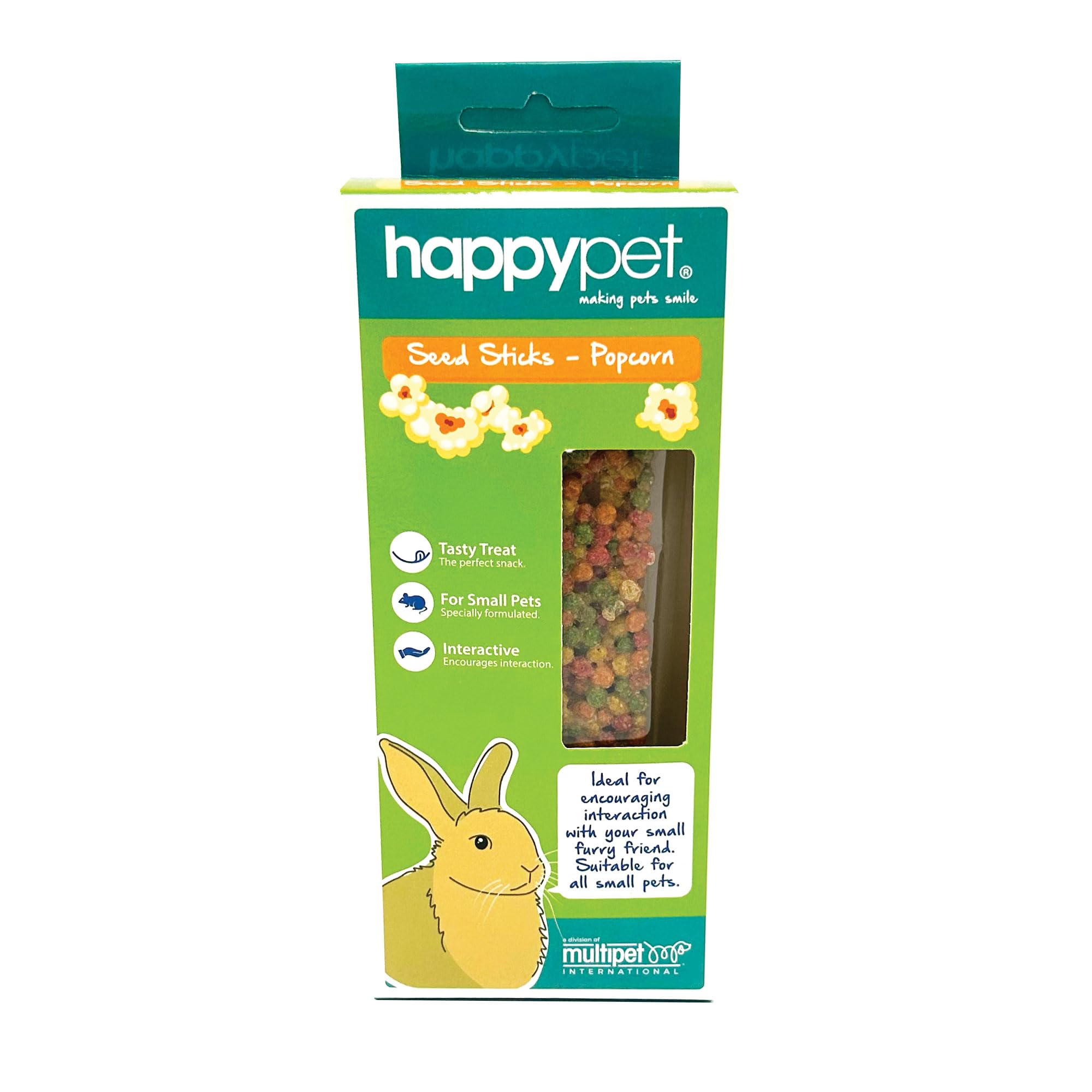 HAPPYPET Komodo Critter's Choice Popcorn Flavoured Seed Sticks Natural Nutritious Tasty Gnawing Nibbling Healthy Non Toxic Treat Chew for Small Animals