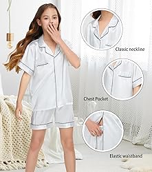 ALHAVONE Kids Girl Pajama Set with Headband