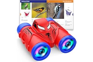 Binoculars for Kids Ages 3-8: JovialToyz Boy Binoculars Toys with Compass & Bird Watching Manual, Birthday Gifts for 3 4 5 6 7 8 Year Old Boys Girls Toy Age 4-6 6-8 Toddler Outdoor Toys for Camping