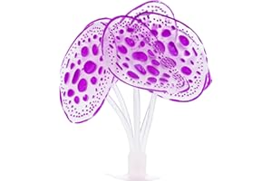 CAPASTEC Soft Silicone Glowing Simulation Coral, Fluorescence Aquatic Artificial Water Plants for Aquarium (Purple)