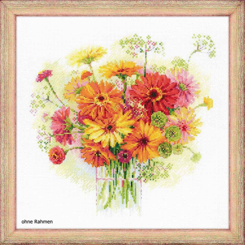 RIOLIS Cross Stitch Kit - 1485 - Watercolour Gerberas