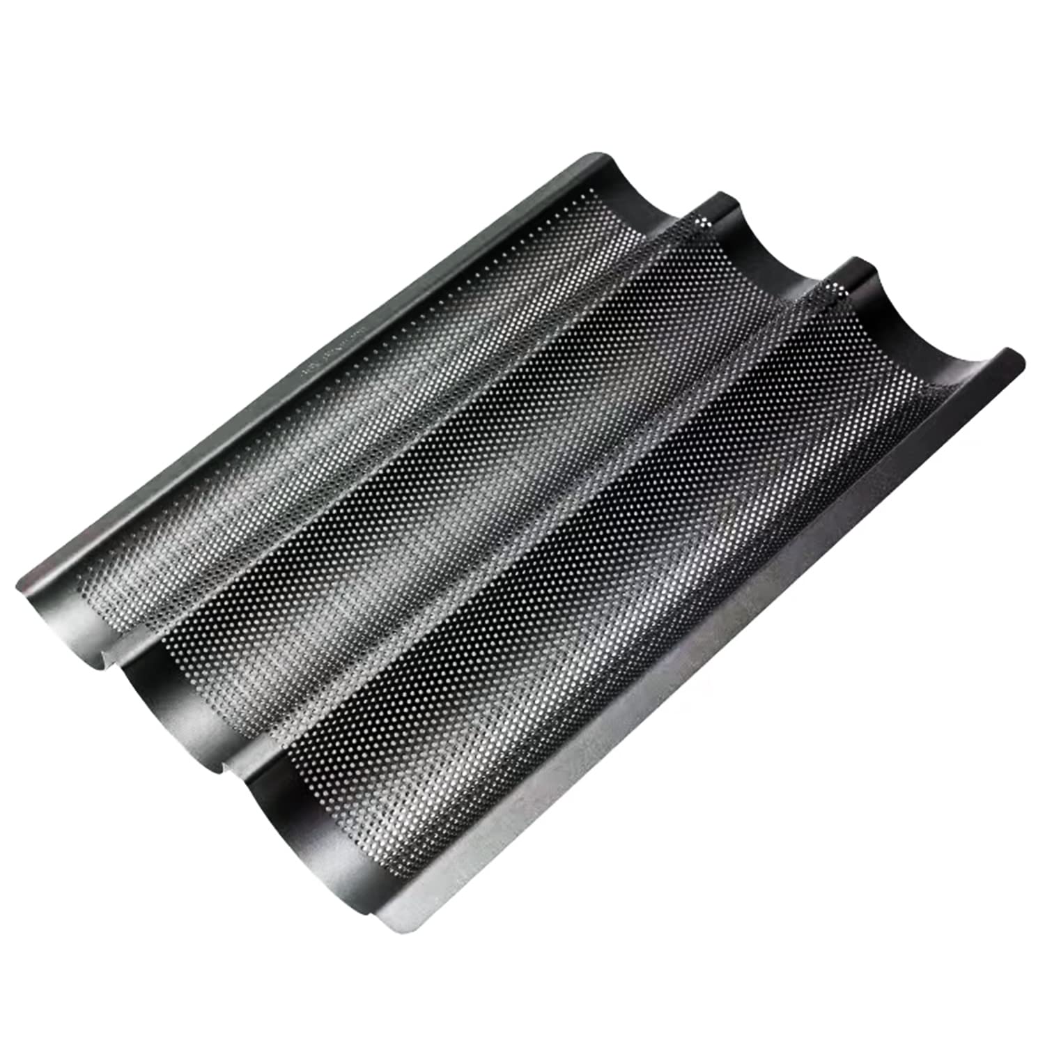 Kilimazart Baguette Tray Non- Stick French Bread Pan Carbon Steel Perforated Baguette Baking Mold