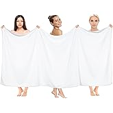 Cotton Paradise 100% Cotton 40x80 Oversized Bath Sheet, Extra Large Turkish Bath Towels for Bathroom, White Bathsheet