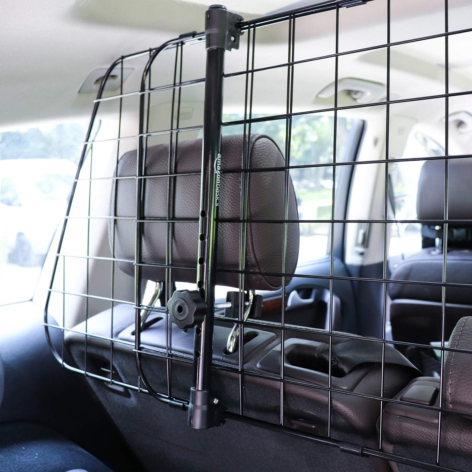  Basics Adjustable Dog Car Barrier - 16-Inch, Black: Automotive