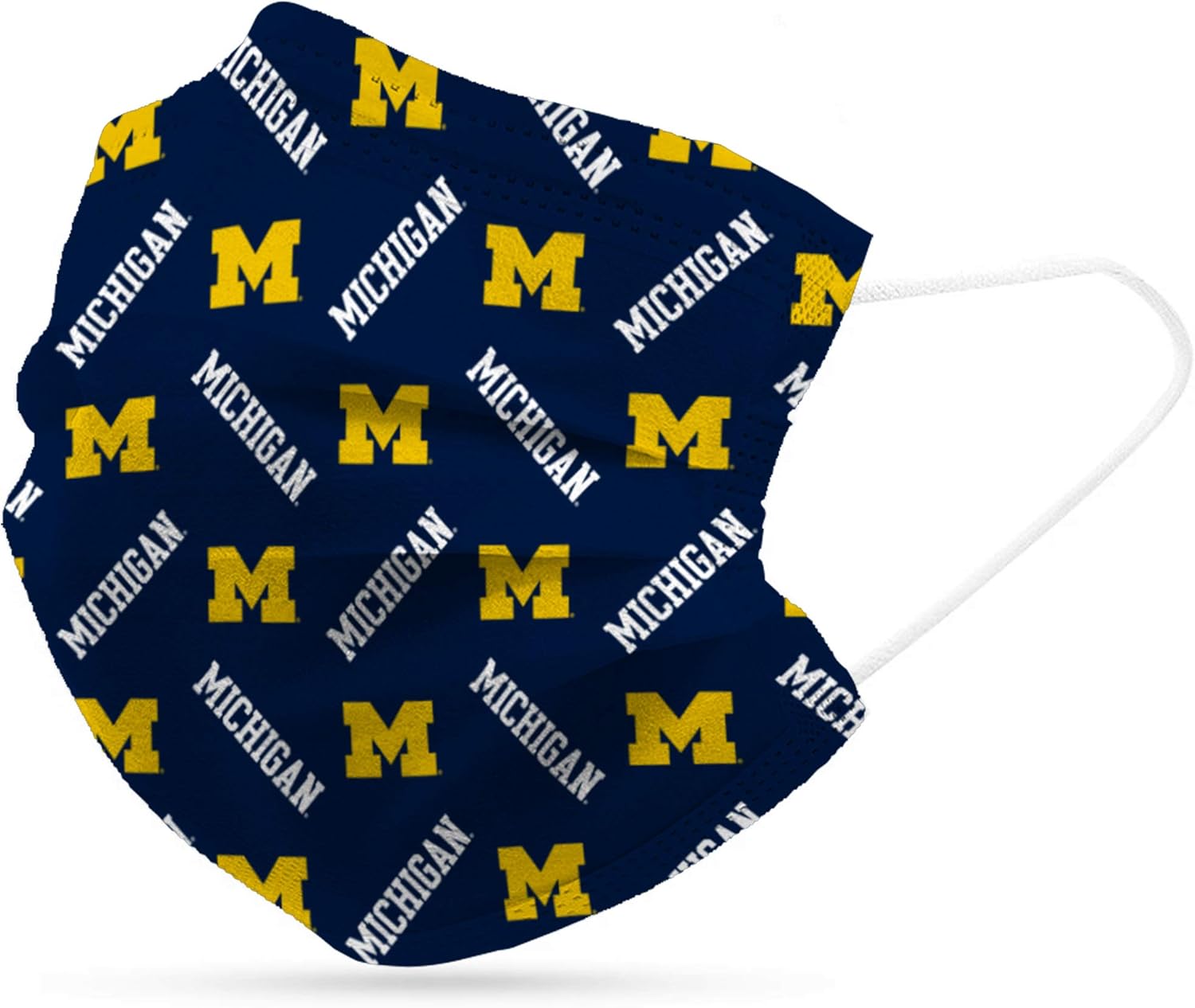 Logo Brands Officially Licensed NCAA Unisex Disposable Mask 6 Pack, One Size, Team Color