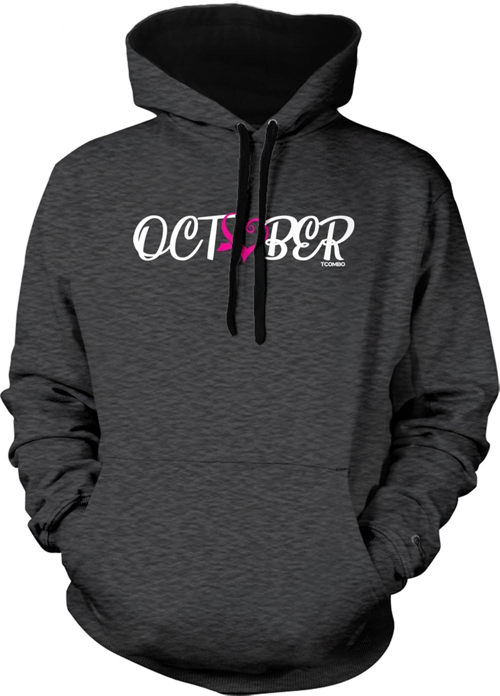 pink hoodie with black strings