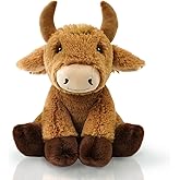 Hideekoog Bull Stuffed Animal Toys, 8.5 Inch Soft and Cuddly Bull Plush Animals Toy, Cute and Realistic Stuffed Animals Gifts for Boys and Girls Soft Toy for Kids