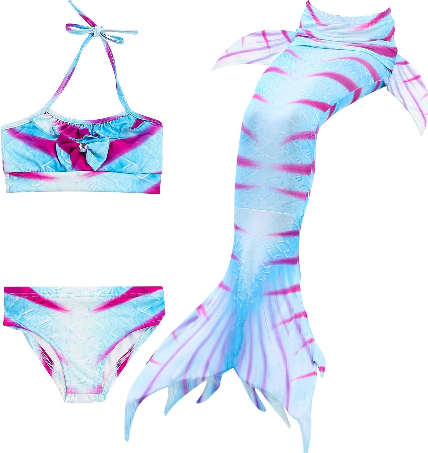 Xyfushi Girl's Swimsuit Sea-Maid Swimmable Mermaid Tail Bikini Shorts Monofin