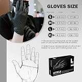 The Real Touch Black Nitrile Disposable Gloves Large 100 Count view 2