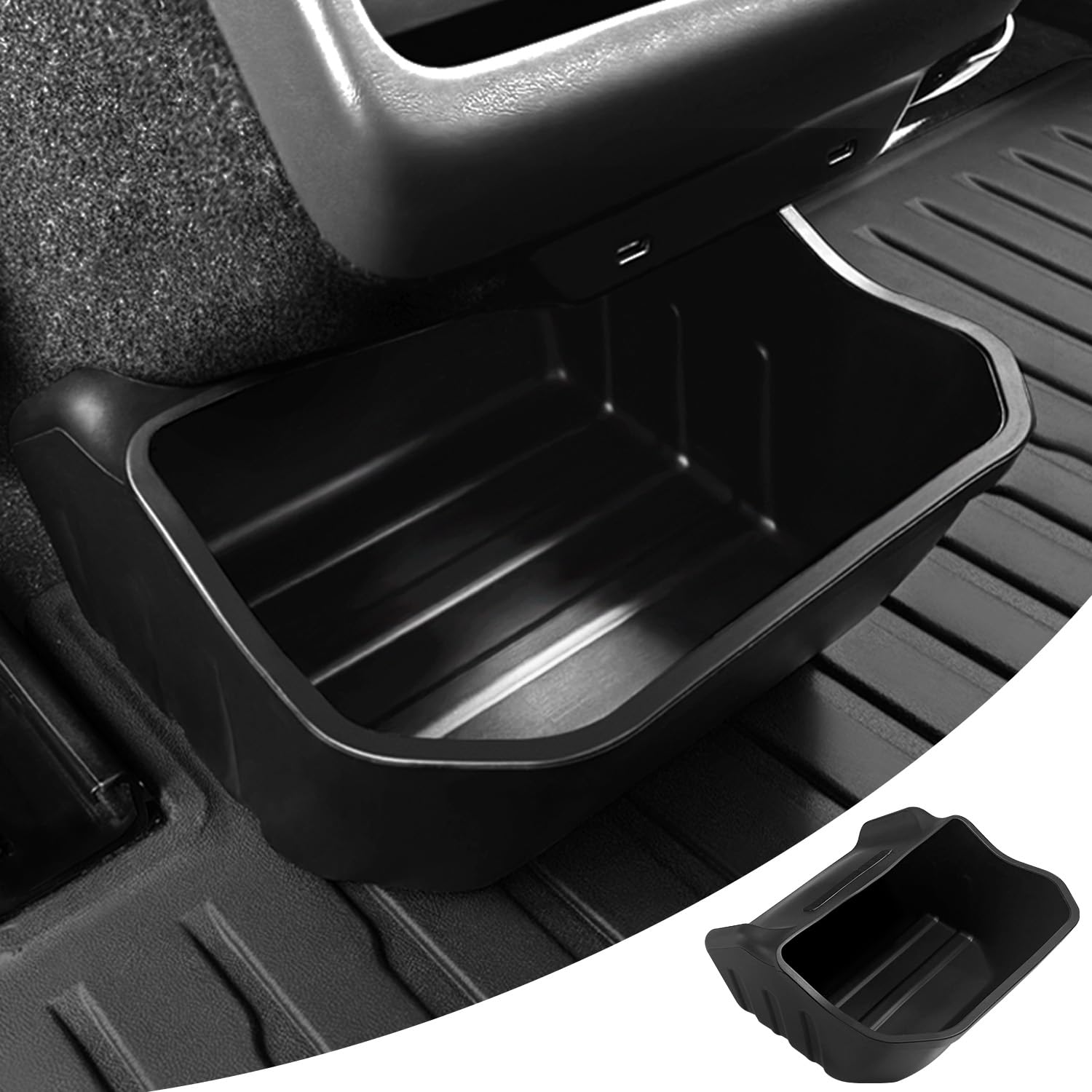 Photo 1 of Zanch Tesla Rear Center Console Organizer, Multi-Use & Easy to Clean, Rear Console Organizer Trash Can Designed for Model 3 Highland (2024-2025), Tesla Model 3 Accessories 2025