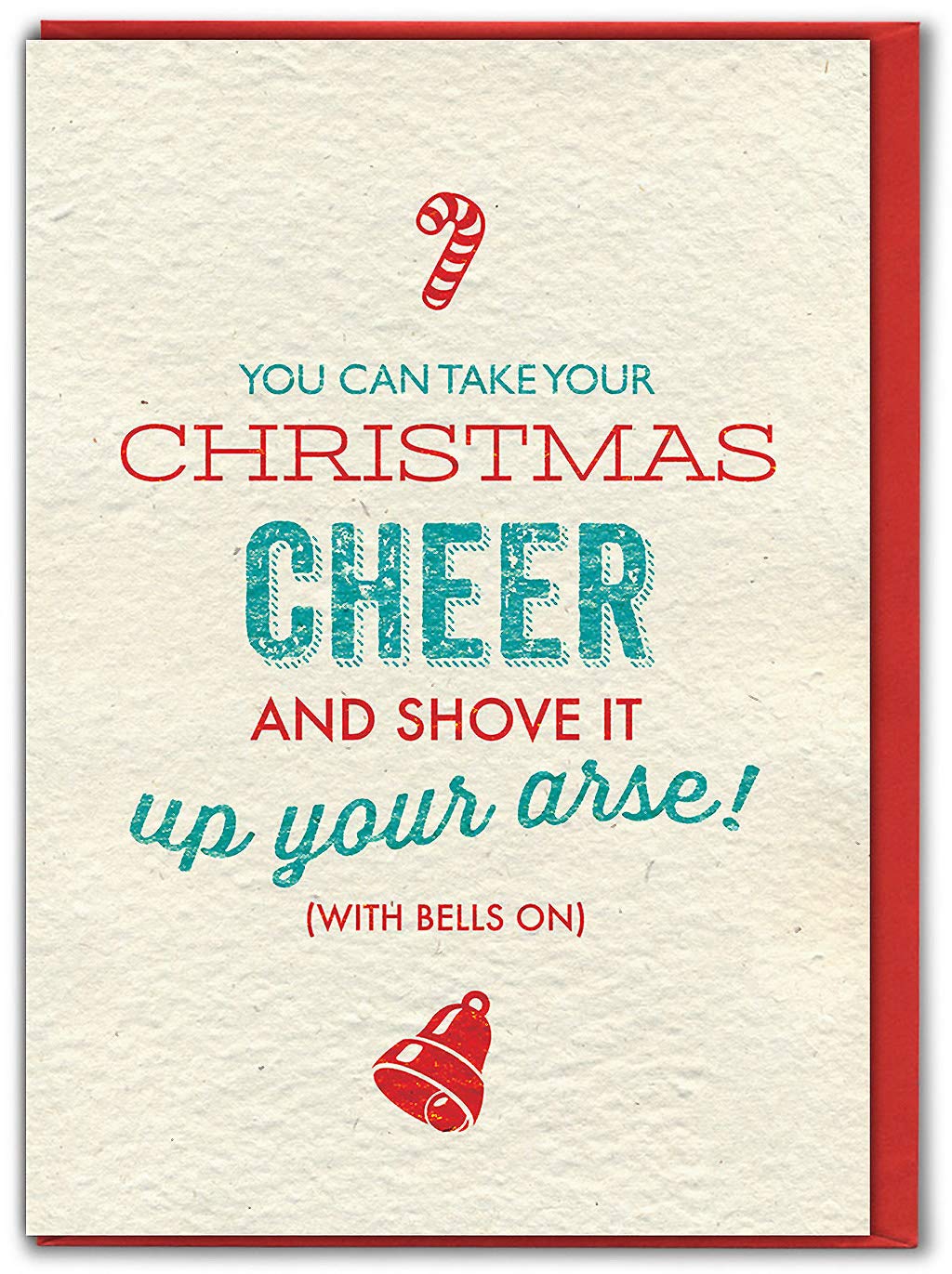 Brainbox Candy - Offensive Xmas Cards - Really Rude Christmas Cards - 'Christmas Cheer' - For Him And Her - Men Women Friends