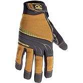 Custom Leathercraft160M Contractor XtraCoverage Flex Grip Work Gloves, Medium , Black
