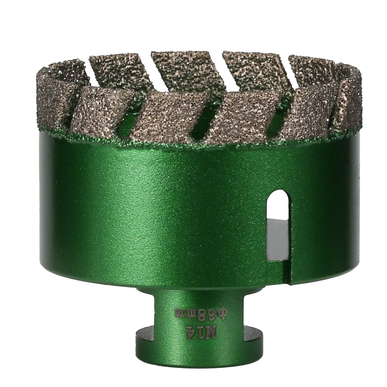 Vearter 68 mm Diamond Core Drill Bit, M14 Thread Connection Masonry Hole Saw, Vacuum Brazed Hollow Hole Cutter for Tile, Marble, Granite, Porcelain, Concrete, Quartz Stone
