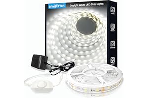 DAYBETTER White LED Strip Light, 20 ft Dimmable Bright Rope Lighting, 6500K 24V Strips, 360 LEDs 2835 Tape Lights for Bedroom, Kitchen, Mirror, Home Decoration(1 Roll)