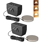 DEWENWILS 2 Pack Touch Dimmer Switch, 3 Levels of Dimming, Black | Touch Pad Control, 8FT Extension Cord, Ideal for LED/CFL Lights, and Incandescent Bulbs, ETL Listed