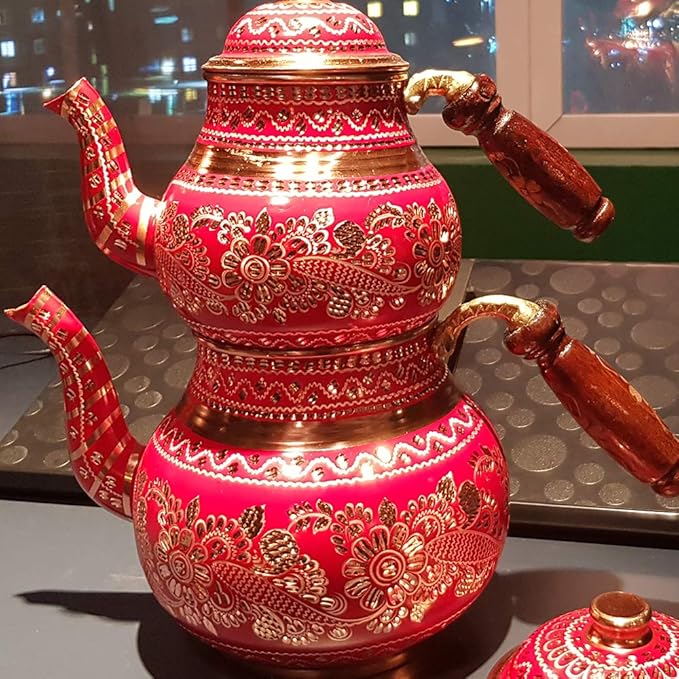 Vintage Turkish Teapot Tea Kettle Set for Stovetop as Tea