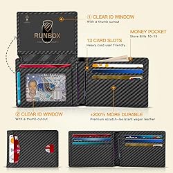 RUNBOX Wallet for Men and Women Slim Rfid Leather 2
