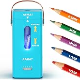 AFMAT Electric Pencil Sharpener, Fully Automatic Pencil Sharpener, Auto in &amp; Out, Rechargeable Hands-Free Sharpeners for Jumbo &amp; Colored Pencils (6.5-12mm), Portable for Home/Classroom/Office PSC6