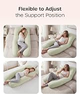 Nuliie Pregnancy Pillow U Shaped Full Body with Cooling Cover view 7