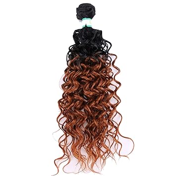 Amazon Com Nice Warm Black Curly Hair Extensions Brown Water