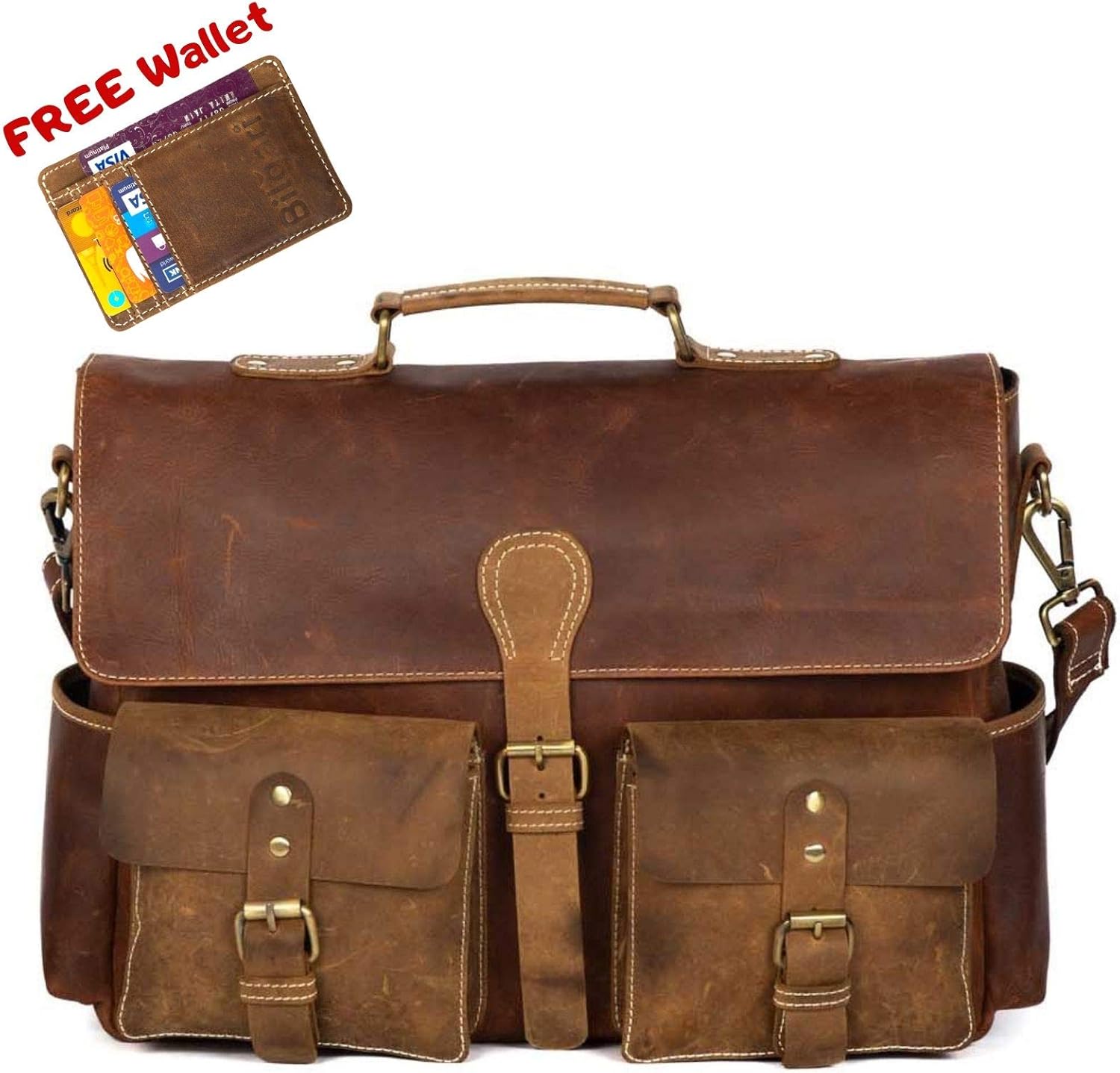 saddle leather laptop bag