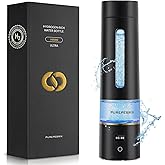 PUREPEBRIX Hydrogen Water Bottle Generator-Up to 8100 PPB Molecular Hydrogen, 12-Hour Hydrogen Retention, IHSA Certified SPE/PEM Tech, Portable Hydrogen Bottle, Healthy Gift (Black)
