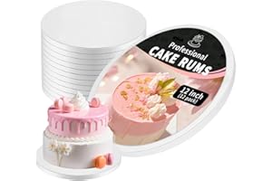 CHENZEM 12-Pack Cake Drums 12 inch Round, White Food Graded Greaseproof Cake Rounds 12 inch Cakes Boards Cardboard Circles for Wedding Birthday Parties Pizza. (12inch(12pack))