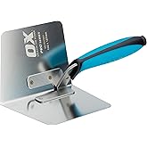 OX Tools Internal Corner Trowel for Drywall Finishing, 4 x 5 in | Pro Series stainless steel blade with flexible 90&deg; angle &ndash; ergonomic OX Grip handle with finger protection