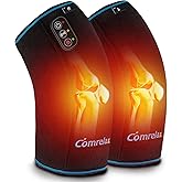 Knee Massager with Heat & Vibration, Heating Pad for Knee Pain Relief, Heating Pad for Leg Pain, Leg Massager, 3 Vibration Modes 3 Heat Levels, AC Adapter Heating Faster (No Battery)