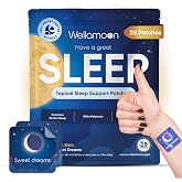 Wellamoon Original Sleep Patches for Adults Extra Strength | Easy-to-Apply Sleep Patch with Melatonin &amp; Valerian | Relax &amp; Wake Up Refreshed | Long-Lasting Night Comfort for Men &amp; Women | 28 Patches