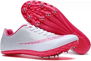 Track and Field Shoes Spikes Sneakers for Running Nails Race Shoes Training Sprint Athletic Lightweight Student Competition