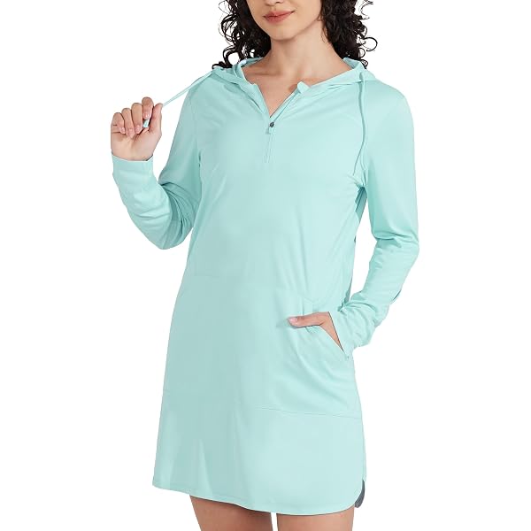 chinese dress ladies Willit Women's Long Sleeve Cotton Swim Cover Up UPF 50+ SPF Dress Hooded  with Pockets Sun Protection Beach Coverup Aqua XS at Amazon Women's  Clothing store