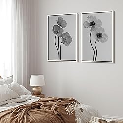 MUDECOR Framed Canvas Print Wall Art Set Monochrome