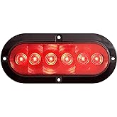 Optronics STL73RBP 6" Oval Sealed LED Stop/Turn/Tail Light, Red