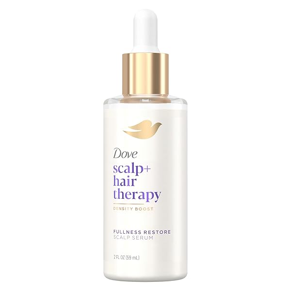 DOVE SCALP + HAIR THERAPY DENSITY BOOST SERUM FULLNESS RESTORE VISIBLY THICKER HAIR IN AS SOON AS 30 DAYS, HYDRATING & FAST-ABSORBING, INSTANTLY RELIEVES DRY SCALP 2 FL OZ