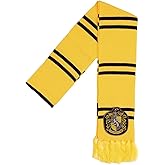 Harry Potter Hufflepuff Patch Knit Scarf,Yellow,One Size