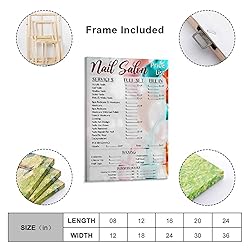 JBBGO Nail Price List Poster for Beauty Salon
