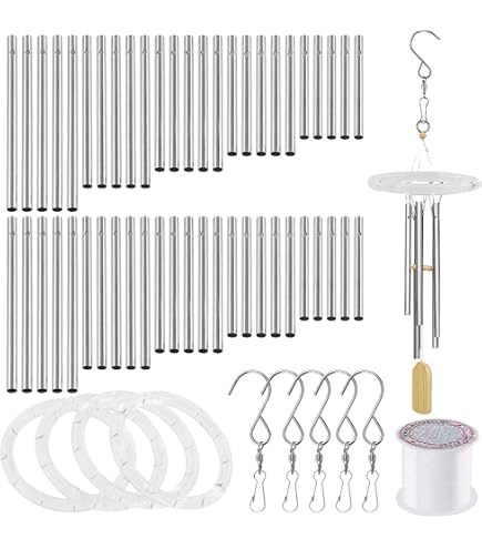 M METERXITY 150 Pcs Tubes de Carillon Éolien, 3 x 0.2 Pouce Pièces